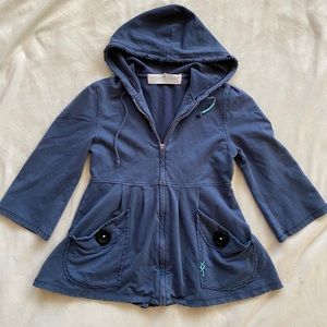 Project e Vintage Flare Distressed Zip Up Hoodie